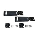 QCAA Security Concealed Hasp &amp; Staple, Steel, 3-1/2", Black Coated, 2 Pack, Made in Taiwan