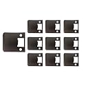 QCAA Solid Brass Extended Lip Strike, 3''X2-1/4", Oil-Rubbed Bronze, 10 Pack, Made in Taiwan