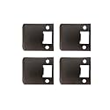 QCAA Solid Brass Extended Lip Strike, 3''X2-1/4", Oil-Rubbed Bronze, 4 Pack, Made in Taiwan