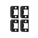 QCAA Solid Brass Extended Lip Strike, 1-1/2"X2-1/4", Oil-Rubbed Bronze, 4 Pack, Made in Taiwan
