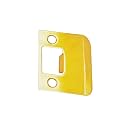 QCAA Solid Brass Extended Lip Strike, 2''X2-1/4, Polish Brass, 1 Pack, Made in Taiwan