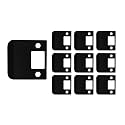 QCAA Solid Brass Extended Lip Strike, 2-1/4''X2-1/4", Matte Black, 10 Pack, Made in Taiwan