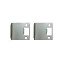 QCAA Solid Brass Extended Lip Strike, 3''X2-1/4", Satin Nickel, 2 Pack, Made in Taiwan