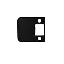 QCAA Solid Brass Extended Lip Strike, 2-1/2''X2-1/4", Matte Black, 1 Pack, Made in Taiwan