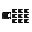 QCAA Solid Brass Extended Lip Strike, 3''X2-1/4", Matte Black, 10 Pack, Made in Taiwan