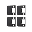 QCAA Solid Brass Extended Lip Strike, 2''X2-1/4, Oil-Rubbed Bronze, 4 Pack, Made in Taiwan