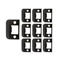 QCAA Solid Brass Extended Lip Strike, 1-1/2"X2-1/4", Oil-Rubbed Bronze, 10 Pack, Made in Taiwan