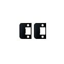QCAA Solid Brass Extended Lip Strike, 1-3/4''X2-1/4", Matte Black, 2 Pack, Made in Taiwan