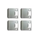 QCAA Solid Brass Extended Lip Strike, 3''X2-1/4", Satin Nickel, 4 Pack, Made in Taiwan