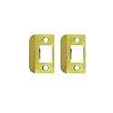 QCAA Solid Brass Extended Lip Strike, 1-1/2"X2-1/4", Polish Brass, 2 Pack, Made in Taiwan
