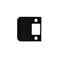 QCAA Solid Brass Extended Lip Strike, 2-1/4''X2-1/4", Matte Black, 1 Pack, Made in Taiwan