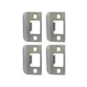 QCAA Stainless Steel Extended Lip Strike, 1-1/2"X2-1/4", Satin Nickel, 4 Pack, Made in Taiwan