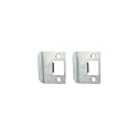 QCAA Stainless Steel Extended Lip Strike, 2''X2-1/4, Brush Satin Nickel, 2 Pack, Made in Taiwan