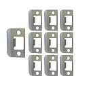 QCAA Stainless Steel Extended Lip Strike, 1-1/2"X2-1/4", Satin Nickel, 10 Pack, Made in Taiwan