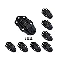 QCAA Toggle Hasp Latch for Small Metal Box, 38mm x 70mm, Black, Made in Taiwan, 8 Pack