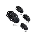 QCAA Toggle Hasp Latch for Small Metal Box, 38mm x 70mm, Black, Made in Taiwan, 4 Pack