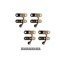 QCAA Zinc Die Cast Hook HASP Latch, Vintage Style, Right Latch Lock, 39mm x 46mm (1.53" x 1.81"), Antique Brass, Made in Taiwan, 4 Pack