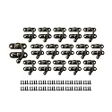 QCAA Zinc Die Cast Hook HASP Latch, Vintage Style, Right Latch Lock, 30mm x 34mm (1.18" x 1.34"), Antique Brass, Made in Taiwan, 16 Pack