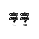 QCAA Zinc Die Cast Hook HASP Latch, Vintage Style, Right Latch Lock, 39mm x 46mm (1.53" x 1.81"), Matte Black, Made in Taiwan, 2 Pack