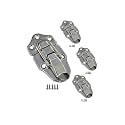 QCAA Toggle Hasp Latch for Small Metal Box, 38mm x 70mm, Nickel, Made in Taiwan, 4 Pack