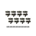 QCAA Zinc Die Cast Hook HASP Latch, Vintage Style, Right Latch Lock, 30mm x 34mm (1.18" x 1.34"), Antique Brass, Made in Taiwan, 8 Pack