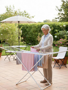 qdpatzwq Steel Floor Cloth Dryer Stand Premium