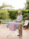 qdpatzwq Steel Floor Cloth Dryer Stand Premium