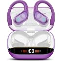 75H Sports Wireless Earbuds Bluetooth 5.4 Headphones Stereo, Dark Purple