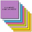 Qeeenar 8 Pads Big Sticky Notes 11 x 11 Inch Lined Jumbo Large Sticky Notes for Wall,Giant Strong Power Memo Square Post for Office, 25 Sheets/Pad(Vivid Color)