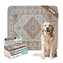 Qeils Washable Pee Pads, Super Absorbent Puppy Pads, 2 Pack 36"x41"