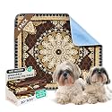 Qeils Washable Pee Pads, Reusable Puppy Pads 4 Pack 30"x34" Super Absorbent Leakproof Dog Training Pads, Non-Slip Wee Wee Pads for Crate, Floor, Potty Pads Feeding Mat Dog Pee