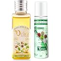 QELICA Ayurvedic Mouthwash Coco Mint Oil Pulling 50ml and Silver Elachi Mouth Spray 10gm Combo For Oral Care
