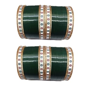 sakhi coloured punjabi choodachuda bangles set for bridalgirlsladieschurachoora bangles and bracletsset for both handshandmade  set of 64 bangles