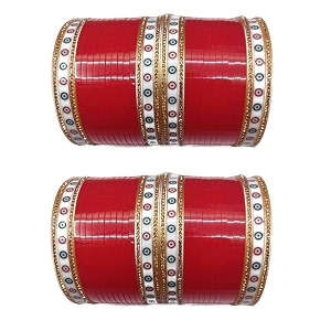 sakhi coloured punjabi choodachuda bangles set for bridalgirlsladieschurachoora bangles and bracletsset for both handshandmade  set of 64 bangles