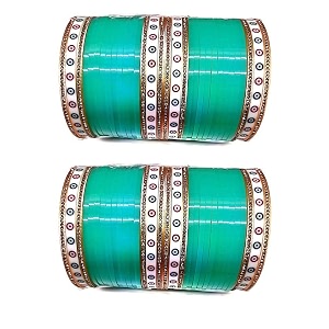 sakhi coloured punjabi choodachuda bangles set for bridalgirlsladieschurachoora bangles and bracletsset for both handshandmade  set of 64 bangles