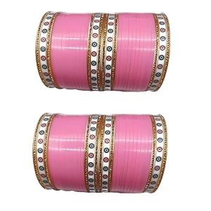 sakhi coloured punjabi choodachuda bangles set for bridalgirlsladieschurachoora bangles and bracletsset for both handshandmade  set of 64 bangles