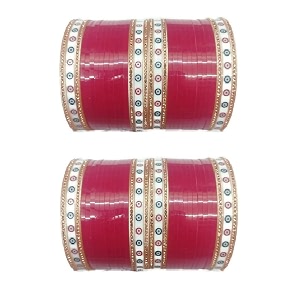 sakhi coloured punjabi choodachuda bangles set for bridalgirlsladieschurachoora bangles and bracletsset for both handshandmade  set of 64 bangles