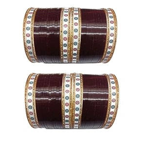 sakhi coloured punjabi choodachuda bangles set for bridalgirlsladieschurachoora bangles and bracletsset for both handshandmade  set of 64 bangles