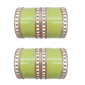 sakhi coloured punjabi choodachuda bangles set for bridalgirlsladieschurachoora bangles and bracletsset for both handshandmade  set of 64 bangles