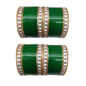 sakhi coloured punjabi choodachuda bangles set for bridalgirlsladieschurachoora bangles and bracletsset for both handshandmade  set of 64 bangles