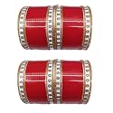 SAKHI Coloured punjabi chooda/chuda bangles set for bridal/girls/ladies/chura/choora bangles and braclets/set for both hands/Handmade / (Set of 64 Bangles)