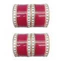 SAKHI Coloured punjabi chooda/chuda bangles set for bridal/girls/ladies/chura/choora bangles and braclets/set for both hands/Handmade / (Set of 64 Bangles)