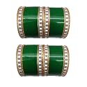 SAKHI Coloured punjabi chooda/chuda bangles set for bridal/girls/ladies/chura/choora bangles and braclets/set for both hands/Handmade / (Set of 64 Bangles)