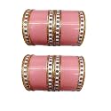 SAKHI Coloured punjabi chooda/chuda bangles set for bridal/girls/ladies/chura/choora bangles and braclets/set for both hands/Handmade / (Set of 64 Bangles)