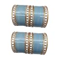 SAKHI Coloured punjabi chooda/chuda bangles set for bridal/girls/ladies/chura/choora bangles and braclets/set for both hands/Handmade / (Set of 64 Bangles)