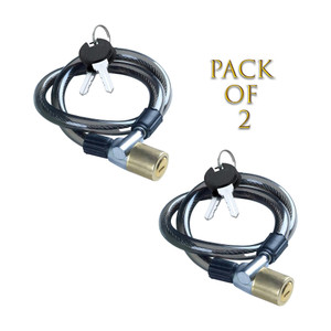 qereston multi purpose cable lock  bike helmets scooters pack of 2 cycle lock