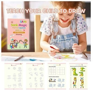 qerinkle magic practice copybook  number tracing book for preschoolers with pen red