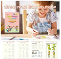 QERINKLE Magic Practice Copybook , Number Tracing Book for Preschoolers with Pen (Red)