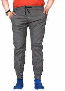 QFA Regular Fit Men Grey Trousers