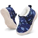 QFH Baby Boys Girls Winter Warm Shoes Cozy Fleece Snow Boots Toddler Non-Slip Walking Shoes Infant Outdoor Water Resistance Faux Fur Booties